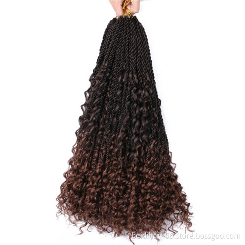 River Senegal Twists Braids Crochet Senegalese Hair Braids Curly Messy River Braids Wholesale